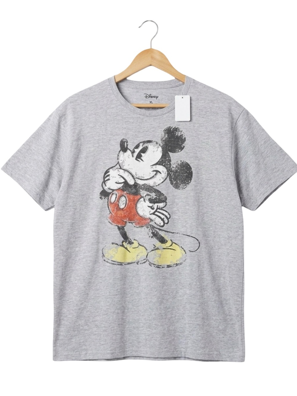 Men’s Disneystore simple gray classic Mickey Mouse VTG inspired tee NWT XL vacay